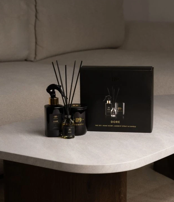 Set de fragancia para el hogar con spray de ambiente y vela perfumada prémium | AROMATIC•89• | Exclusivo
