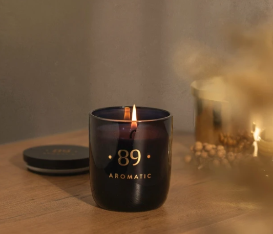 Vela Cera Soja AROMATIC•89• | Tarro Cristal Fragancia Premium 100% Natural
