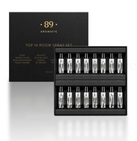 Coffret de 16 Testeurs Spray pour la Maison – Parfums les Plus Demandés AROMATIC•89•