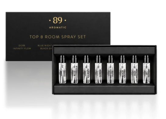 Coffret de 8 Testeurs Spray pour la Maison – Parfums les Plus Demandés AROMATIC•89•