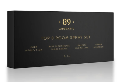 Coffret de 8 Testeurs Spray pour la Maison – Parfums les Plus Demandés AROMATIC•89•