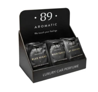 Pack Profissional: 90 Ambientadores de Feltro + Expositor de Balcão AROMATIC•89•