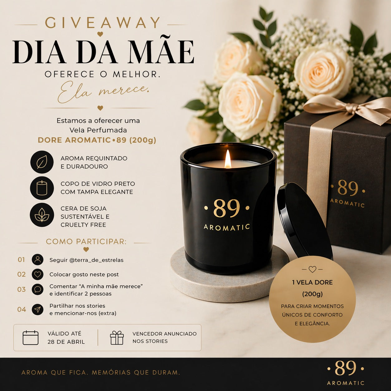 Vela Cera Soja AROMATIC•89• | Tarro Cristal Fragancia Premium 100% Natural