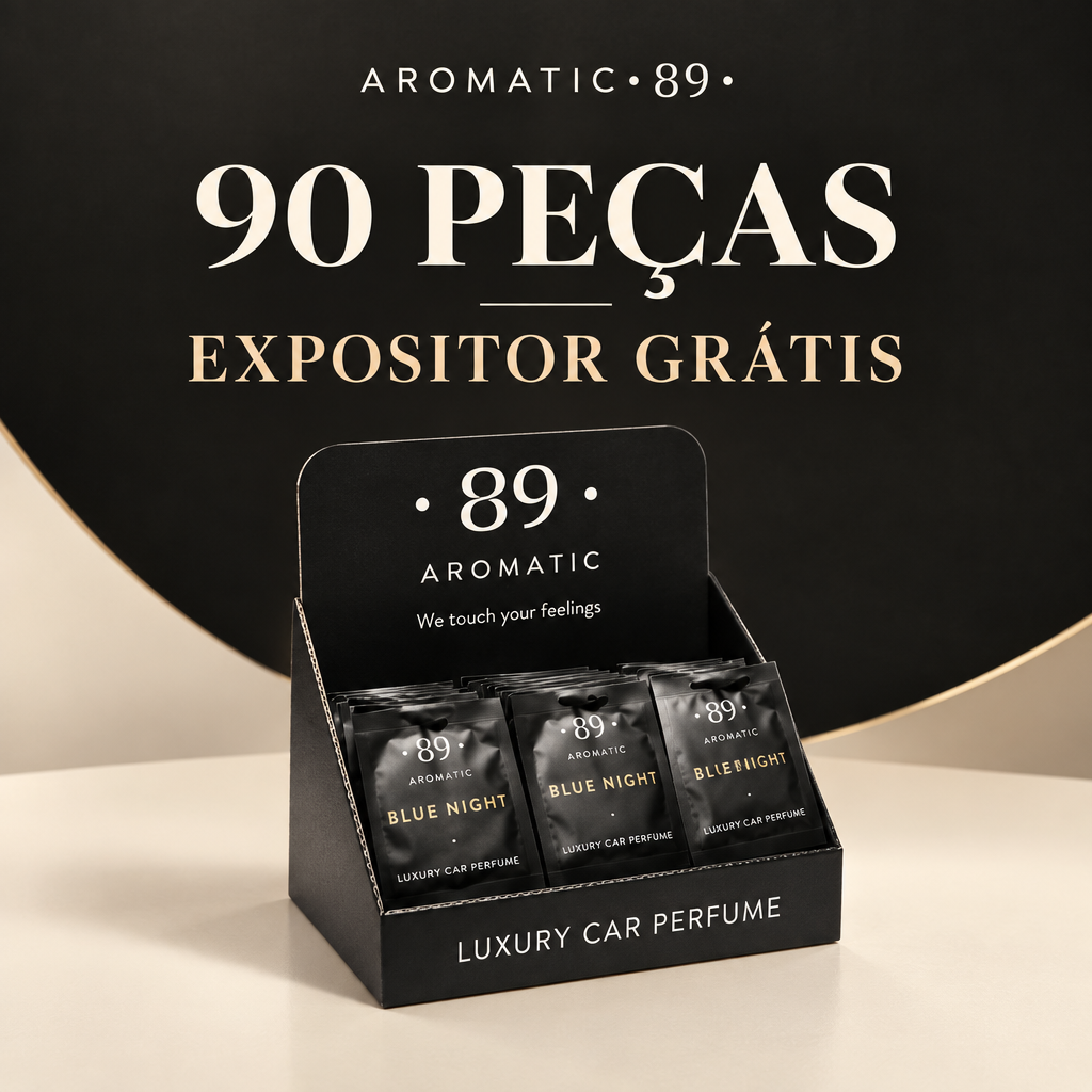 Imagem promocional AROMATIC•89•: 90 peças e expositor grátis