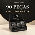 Imagem promocional AROMATIC•89•: 90 peças e expositor grátis